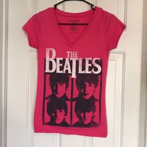 Beatles tee in hot pink